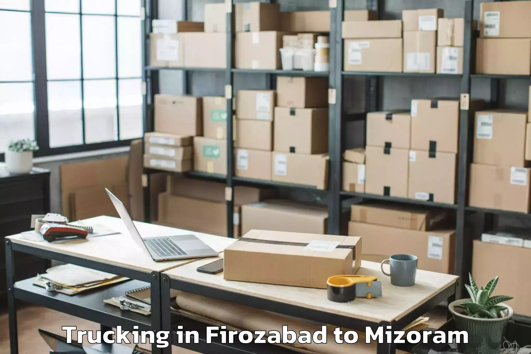 Professional Firozabad to Aizawl Trucking